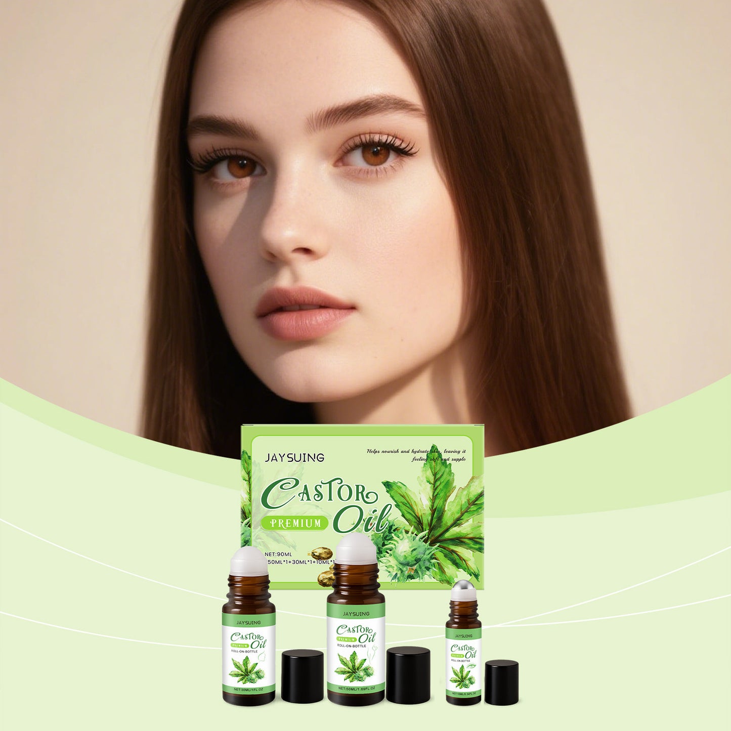 Castor Oil Care Ball Set Gentle Nourishing Tender Skin Care Massage Moisturizing Skin Care