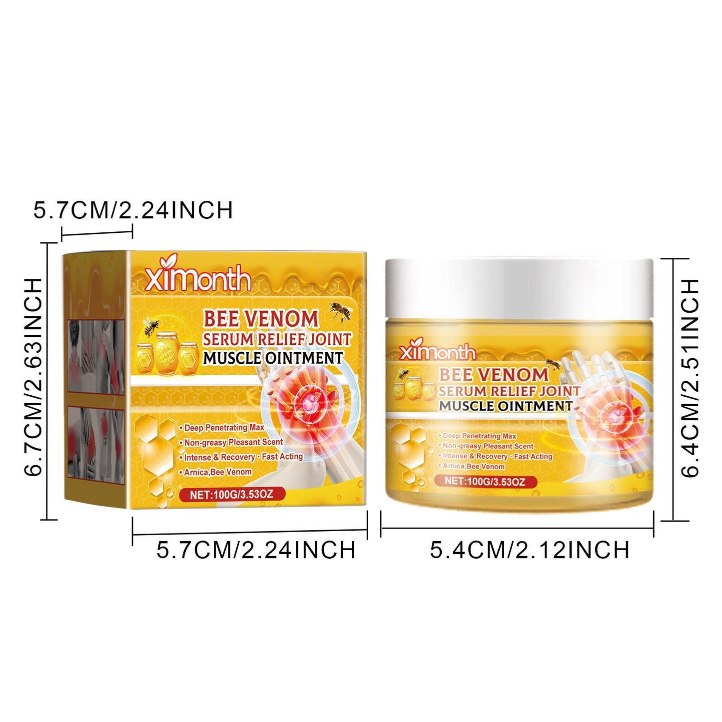 Simon's Evening Primrose Bee Venom Joint Care Cream, Relieves Joint Muscle Pain And Body Discomfort Care Massage Cream
