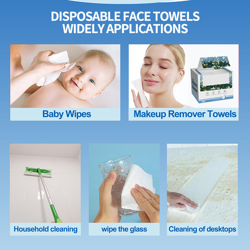 Towels For Sensitive Skin, Makeup Remover, Cleansing, Care, Travel XL, USDA Biobased Dermatologist Approved Face Towel, Disposable Clinically Tested Face Towelette Cosmetic