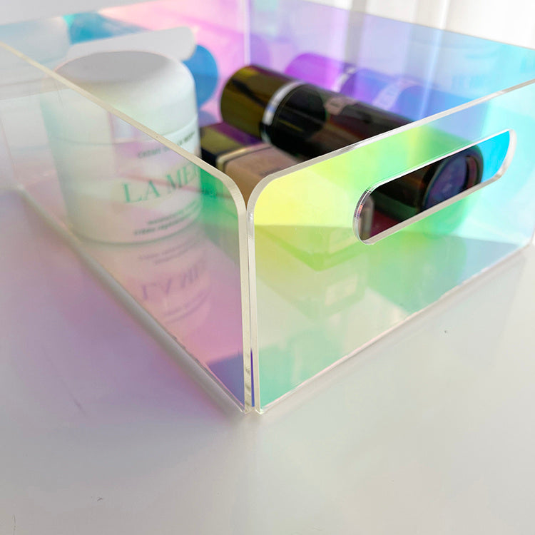 Colorful Acrylic Tray Cosmetic Storage Rectangle