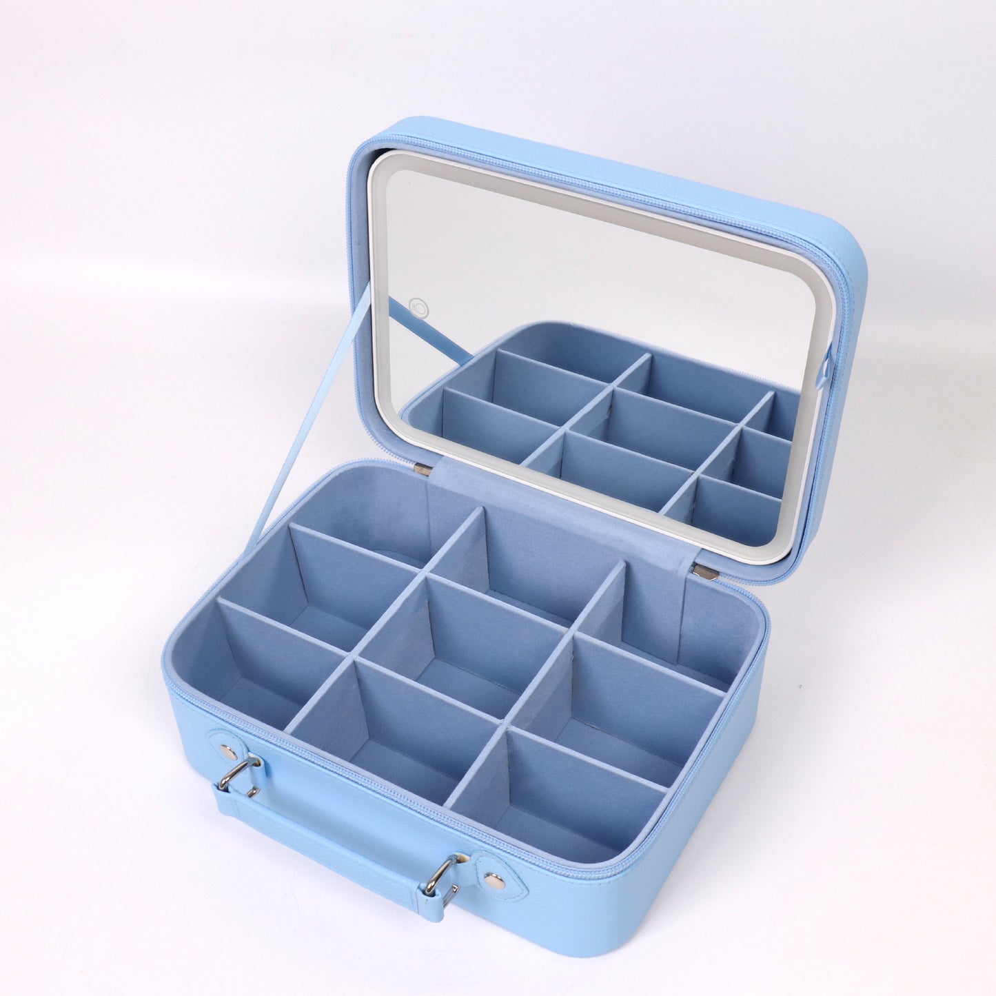 Portable Cosmetic Bag Suitcase With Mirror