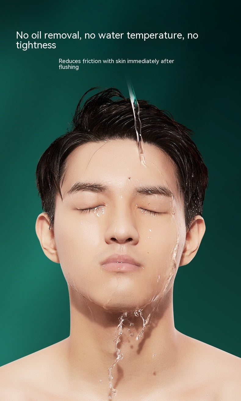 Men's Hydrating And Pore Refining Anti-mite White Clay Oil Control Facial Cleanser