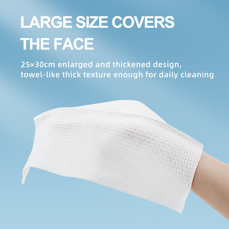 Towels For Sensitive Skin, Makeup Remover, Cleansing, Care, Travel XL, USDA Biobased Dermatologist Approved Face Towel, Disposable Clinically Tested Face Towelette Cosmetic