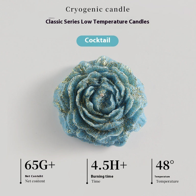 Luminous Low Temperature Candles Wax Drip Aromatherapy Gradient Rose Sentiment Gift