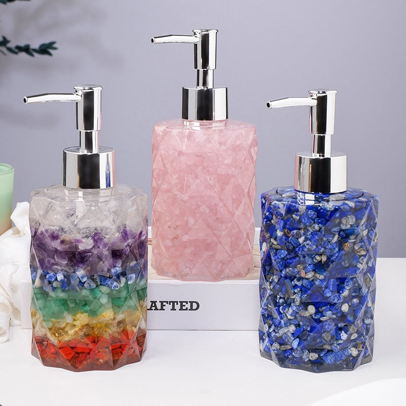 Natural Crystal Gravel Cosmetics Storage Bottle