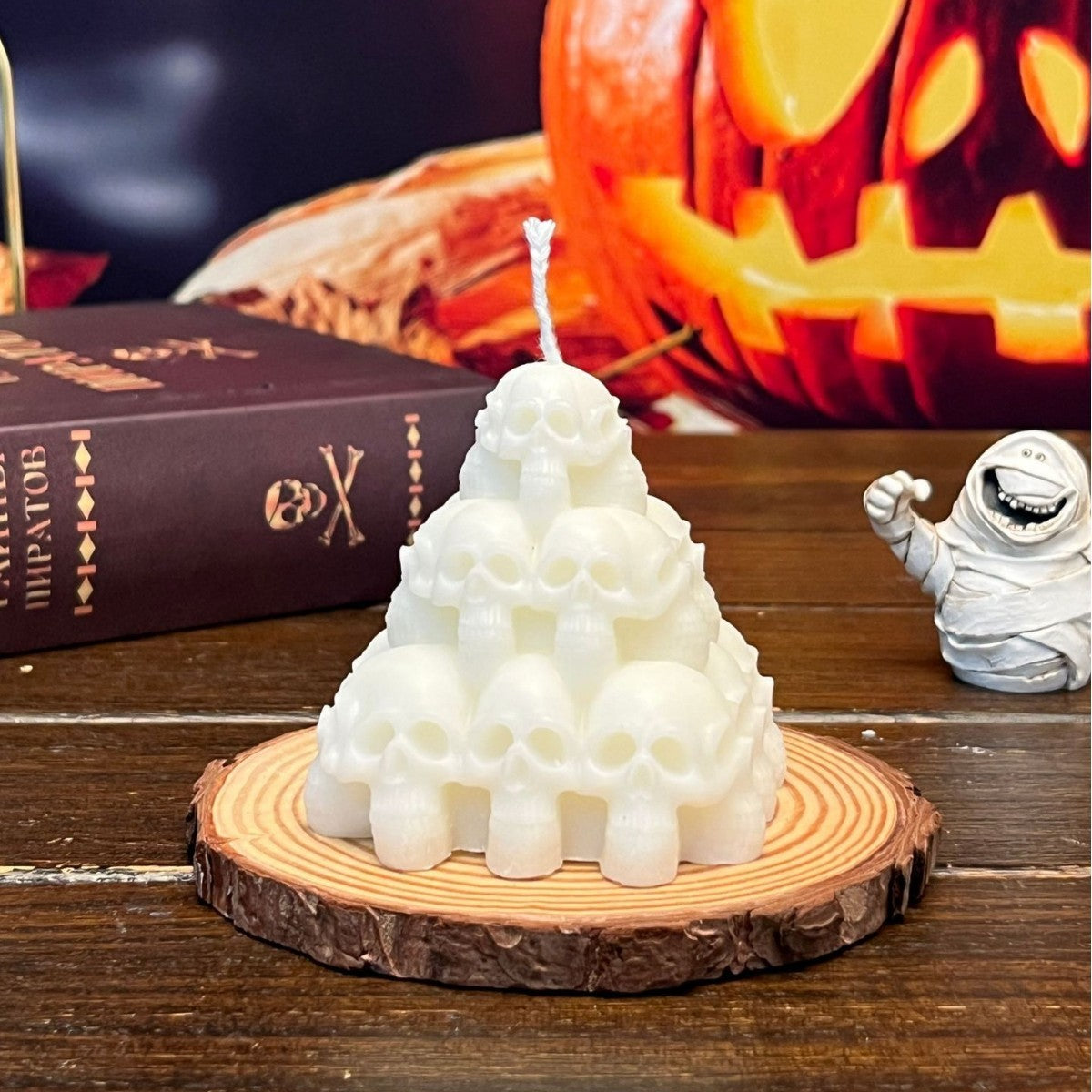 Halloween Candle Party Funny Skull