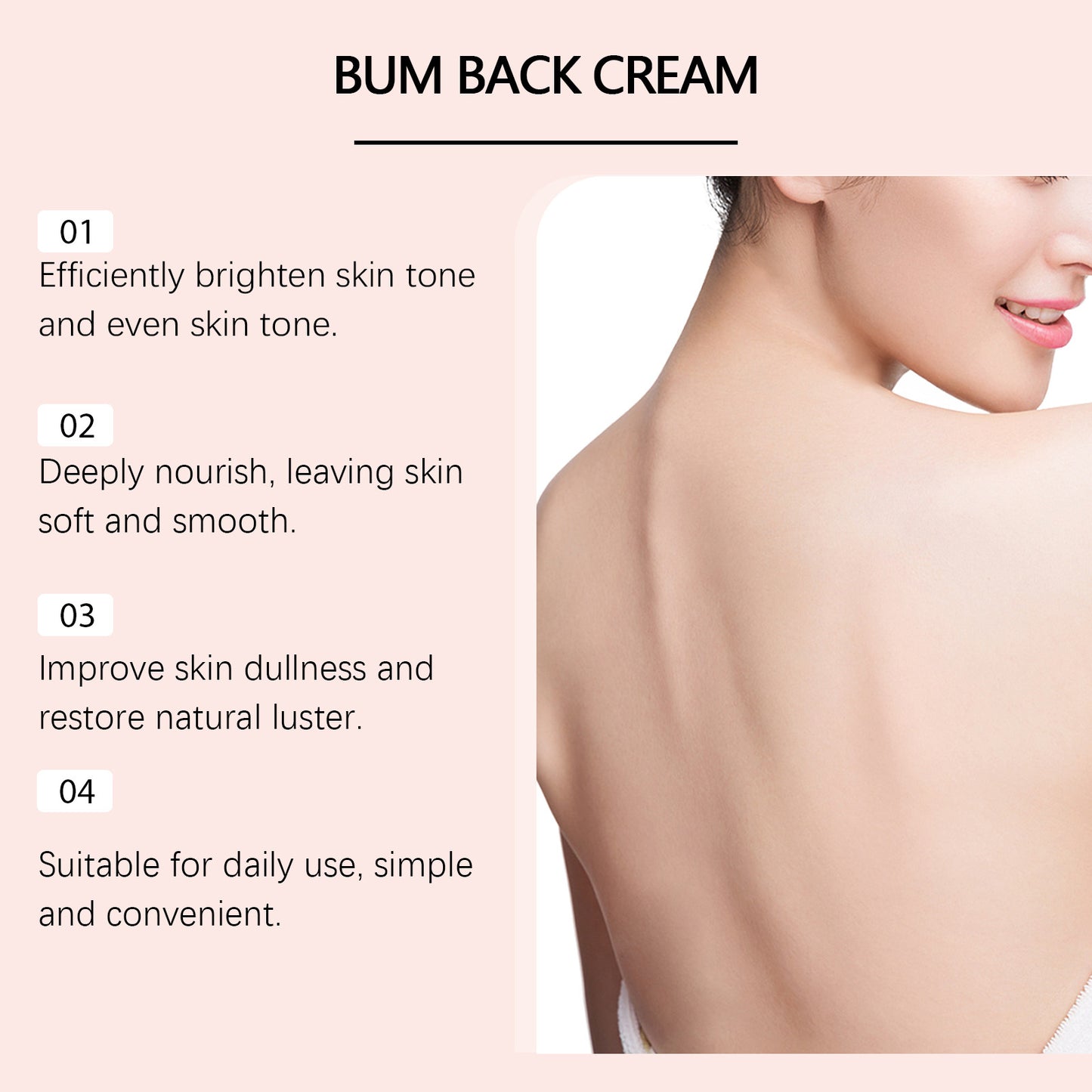 Nourishing Care Body Skin Uniform Skin Color Hip Back Hydrating Moisturizing Cream