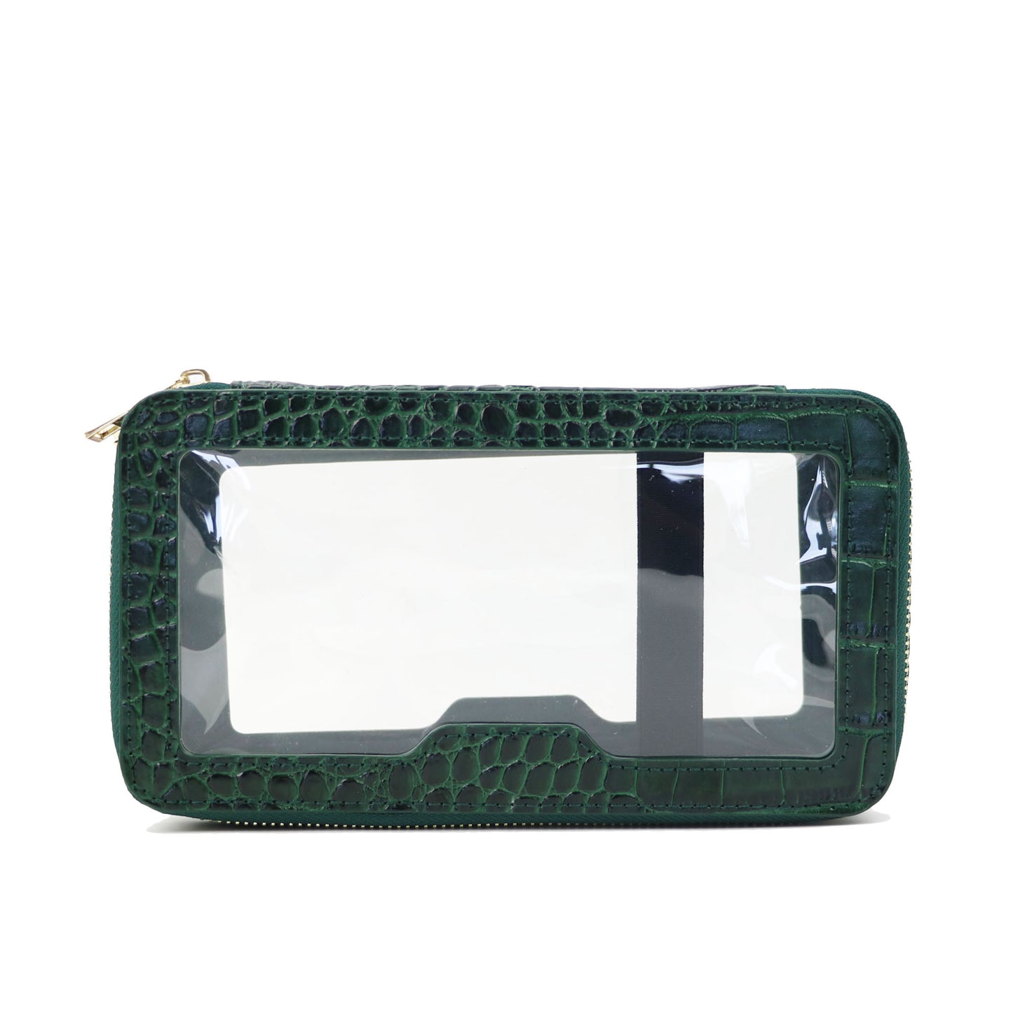 Convenient Leather Transparent TPU Cosmetic Bag