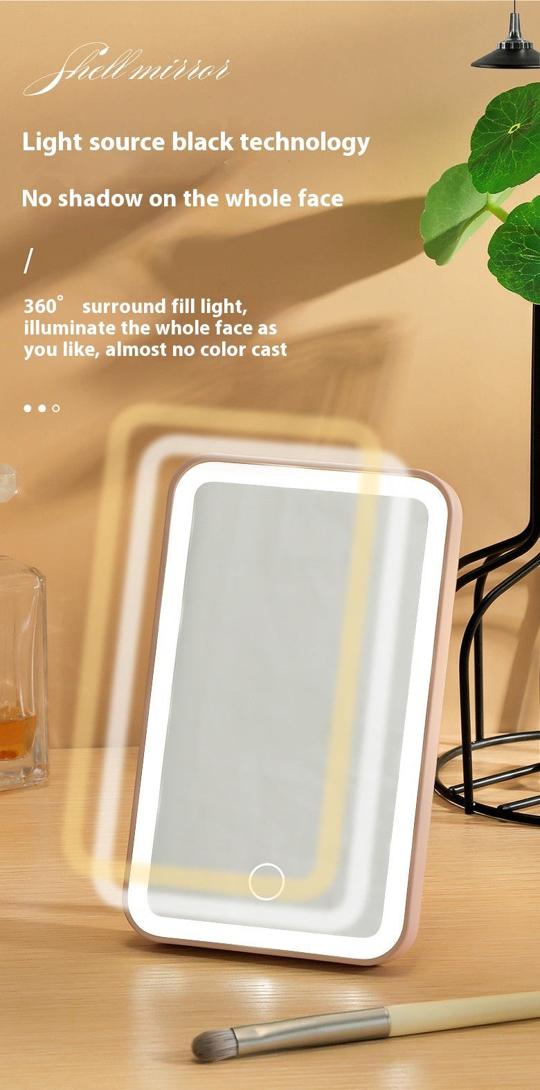 Car Portable Cosmetic Mirror LDE Makeup Mirror