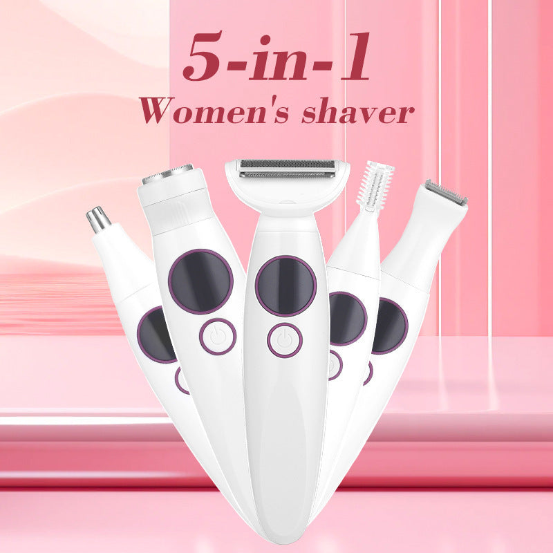 Multifunctional 5-in-1 Women's Shaver Full Body Waterproof