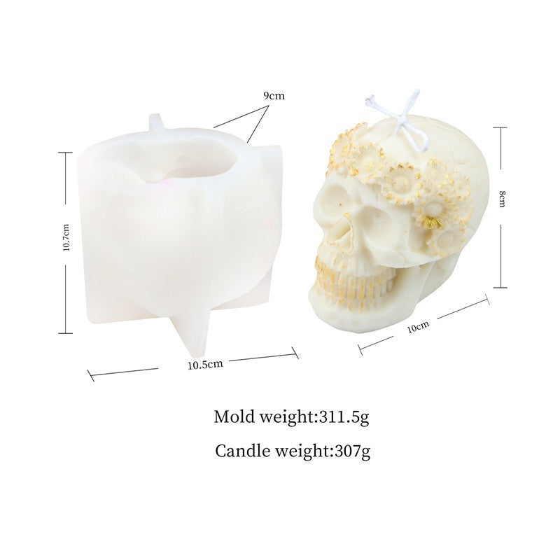 Halloween Silicone Skull Candle Mould