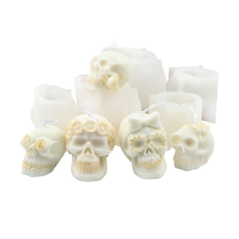 Halloween Silicone Skull Candle Mould