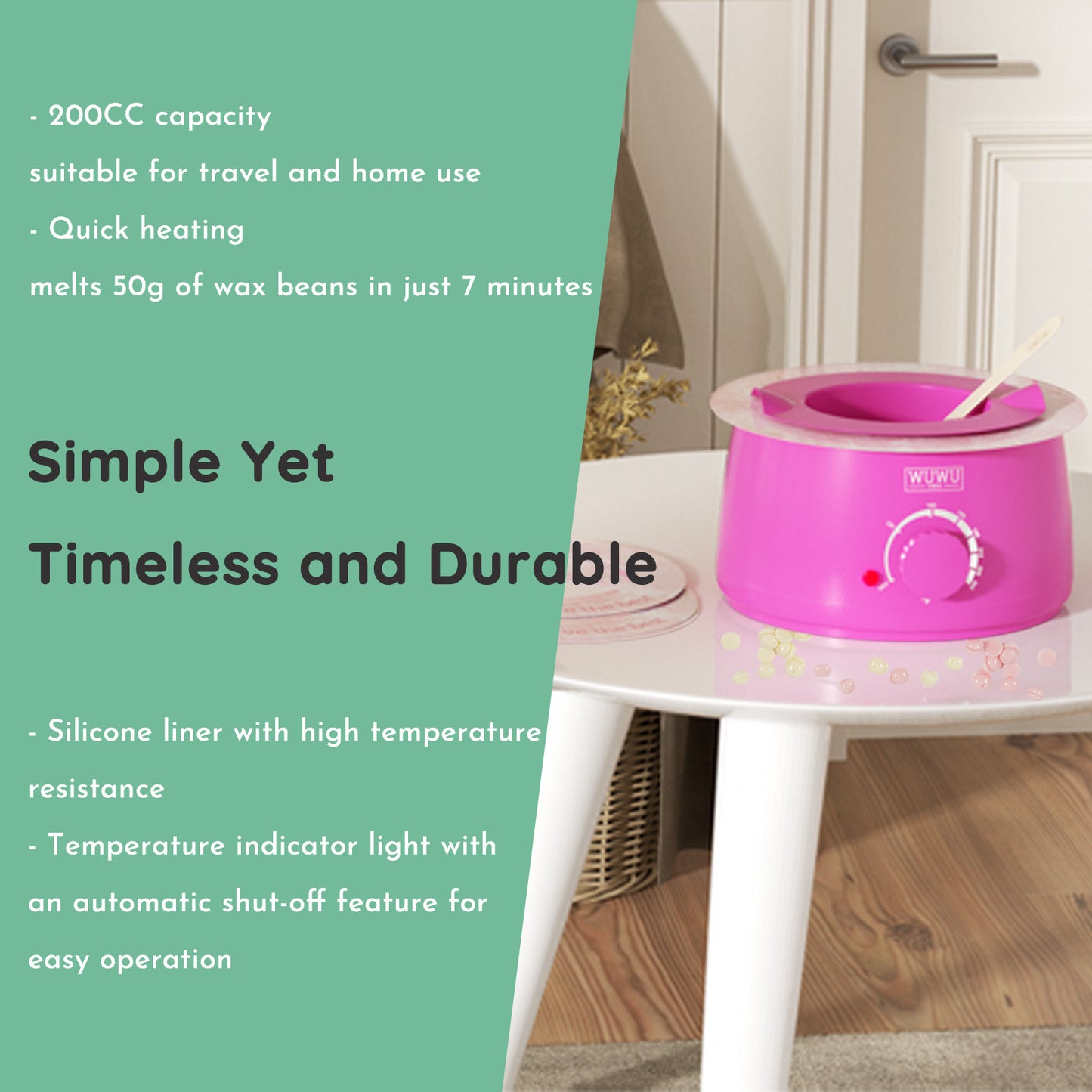 Waxing Kit 56pc Hair Removal Set For Brazilian, Face, Body, Includes Wax Warmer, Wax Beads & Post-Care Kit