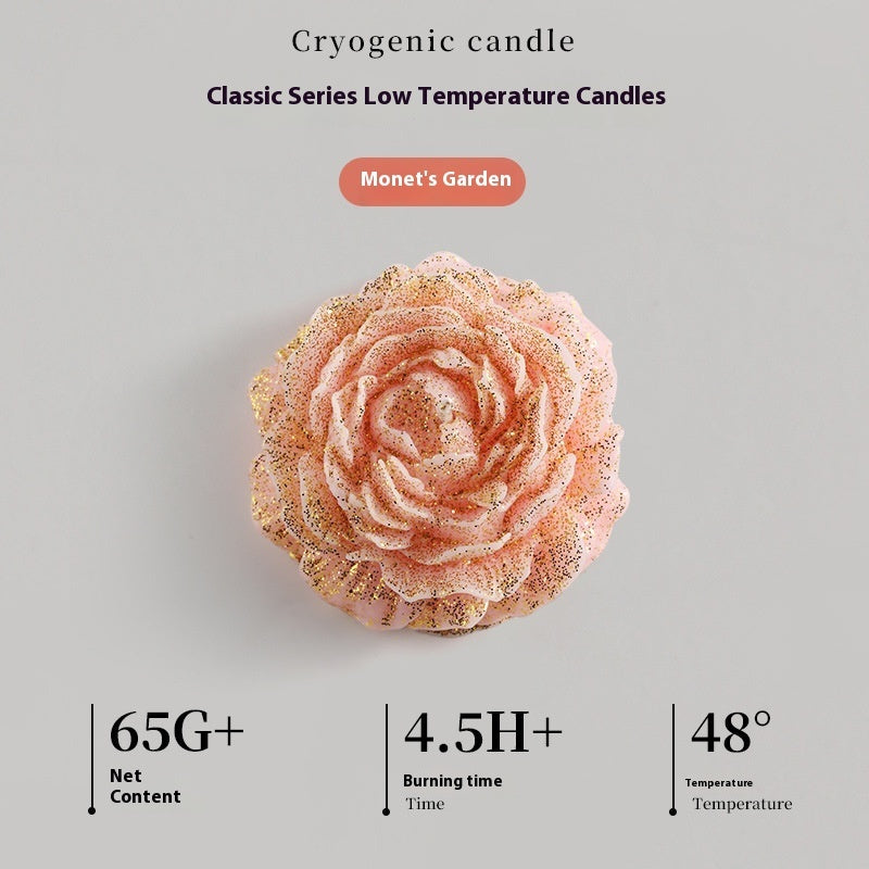Luminous Low Temperature Candles Wax Drip Aromatherapy Gradient Rose Sentiment Gift
