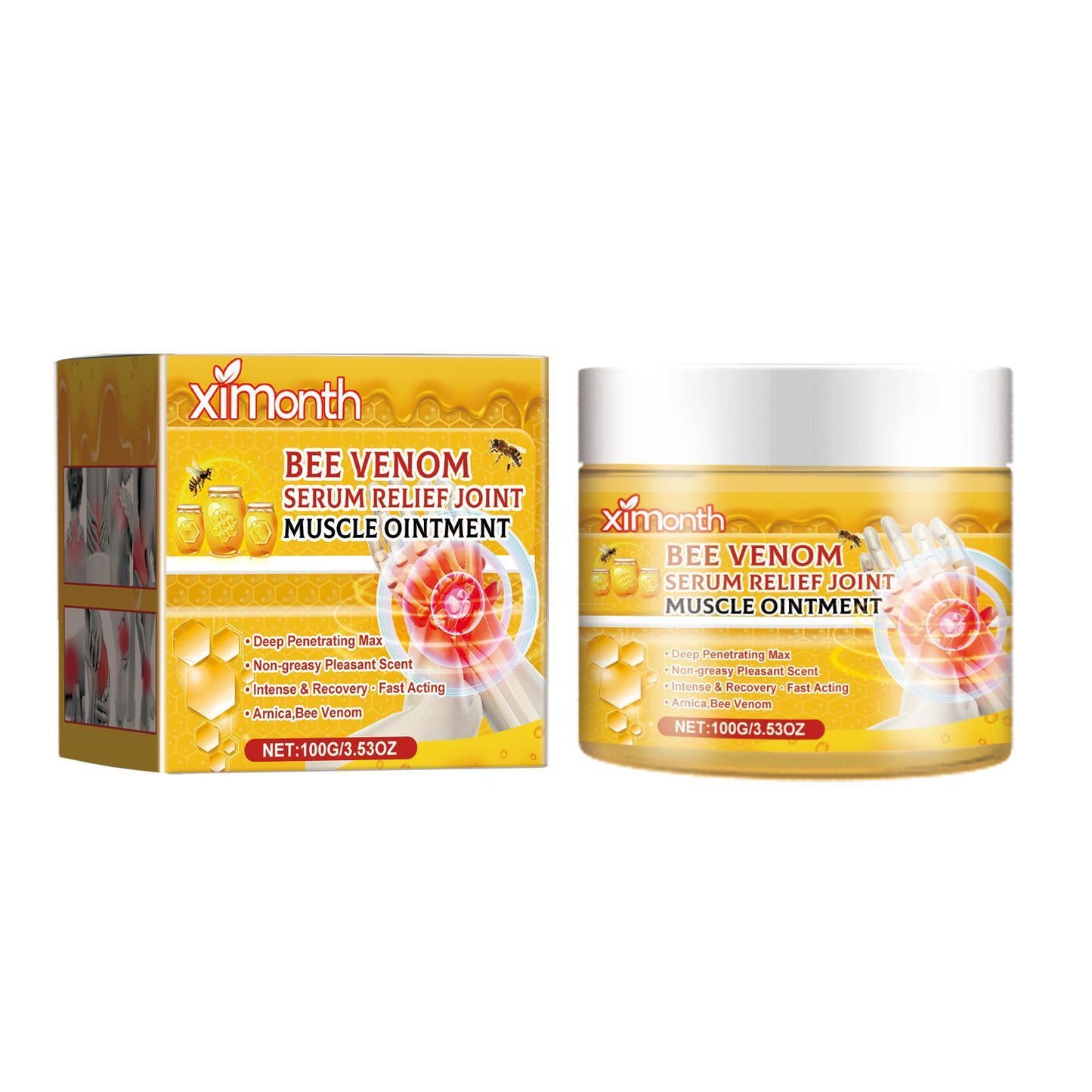 Simon's Evening Primrose Bee Venom Joint Care Cream, Relieves Joint Muscle Pain And Body Discomfort Care Massage Cream