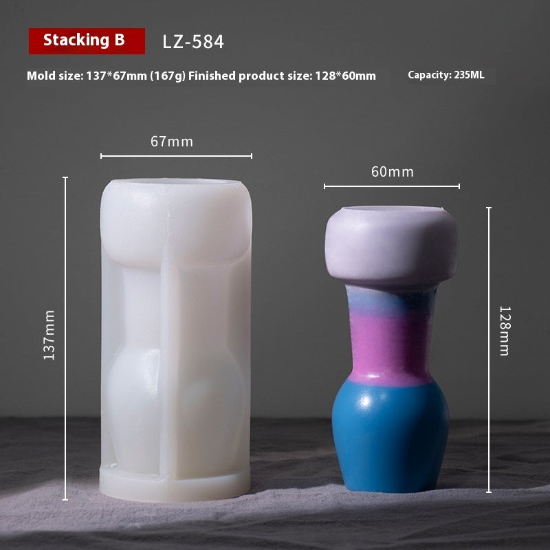 Jenga Aromatherapy Candle Silicone Mold