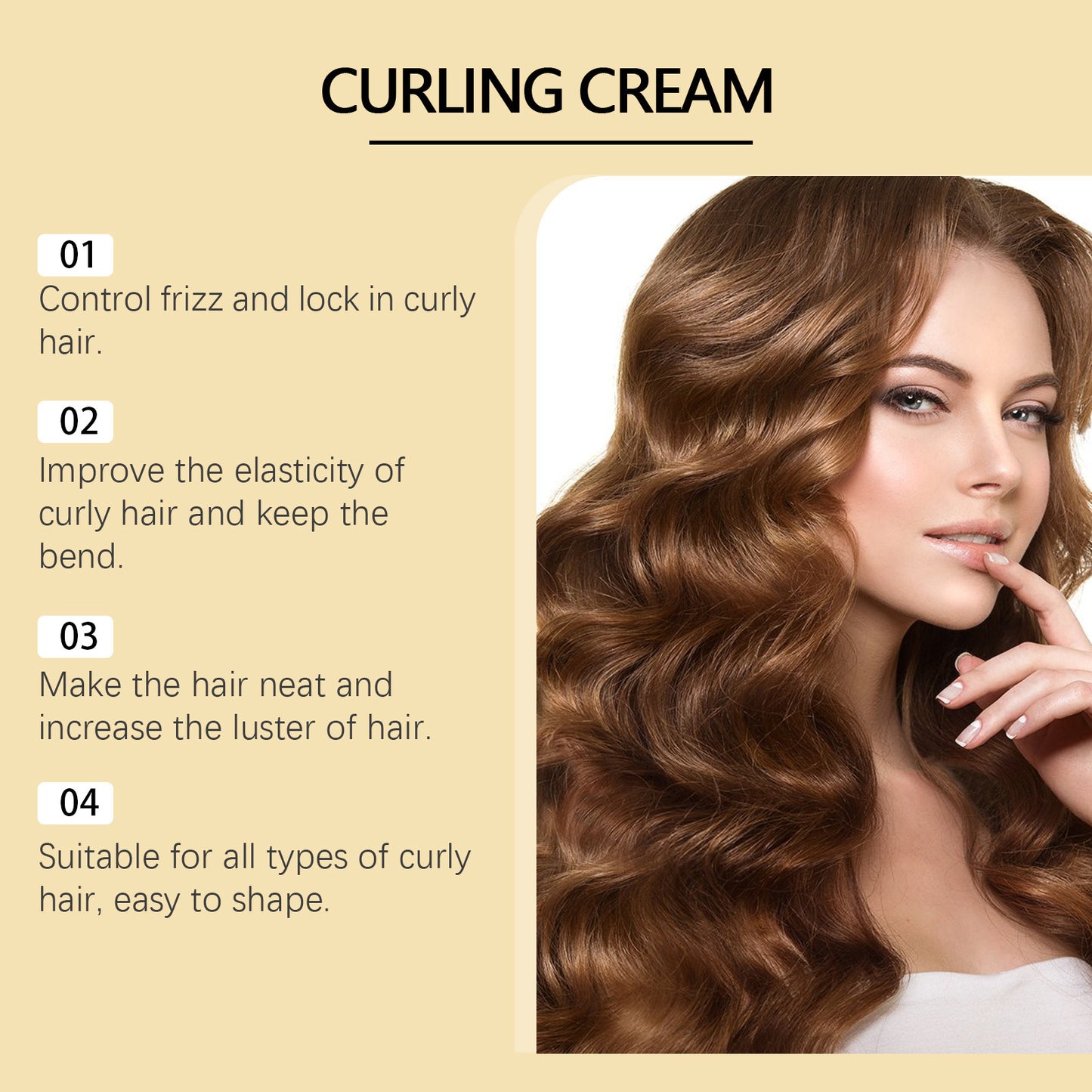 Mild Ingredients Curly Hair Styling Care Shaping Nourishing Natural Soft