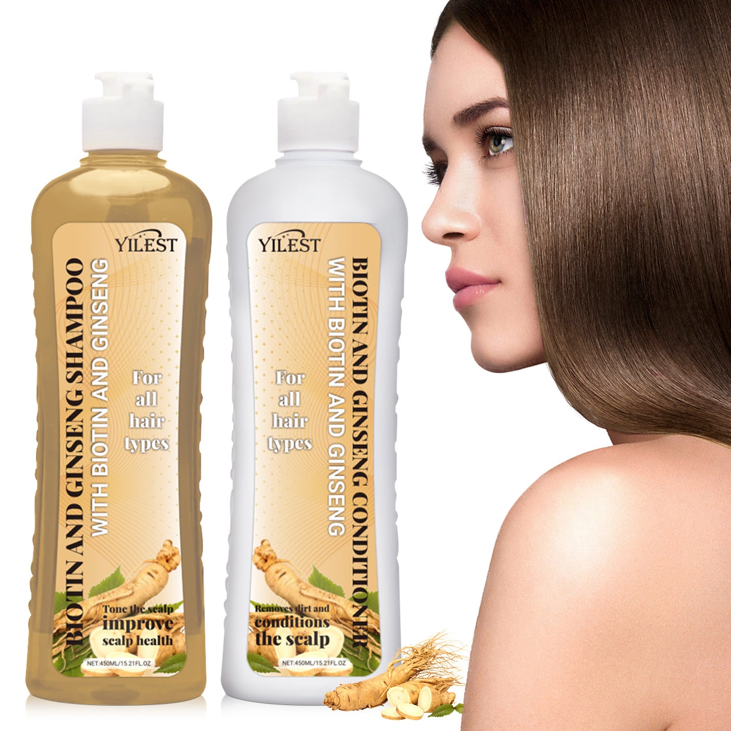 Scalp Gloss Hair Cleaning Ginseng Shampoo Care Suit