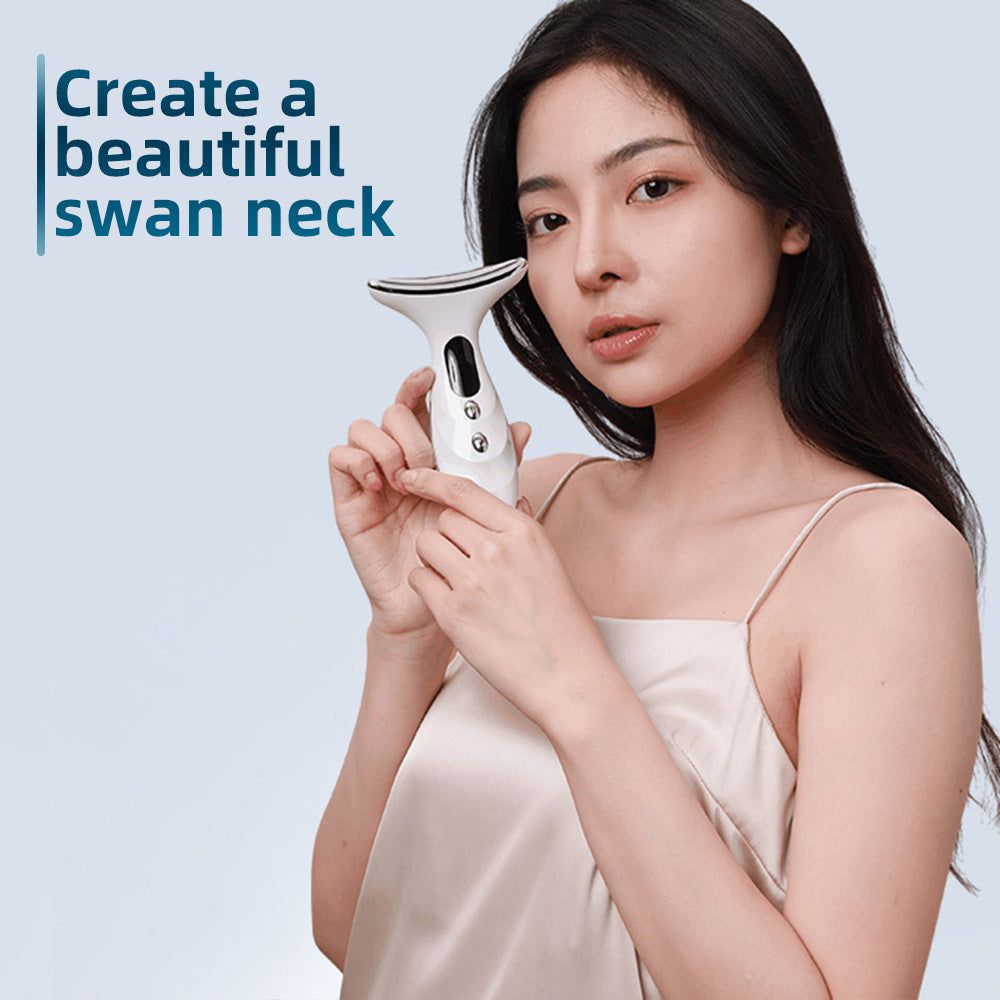 Neck Beauty Instrument The Third Gear Adjust Neck Eye Lifting And Tightening Fade Wrinkles Vibrator