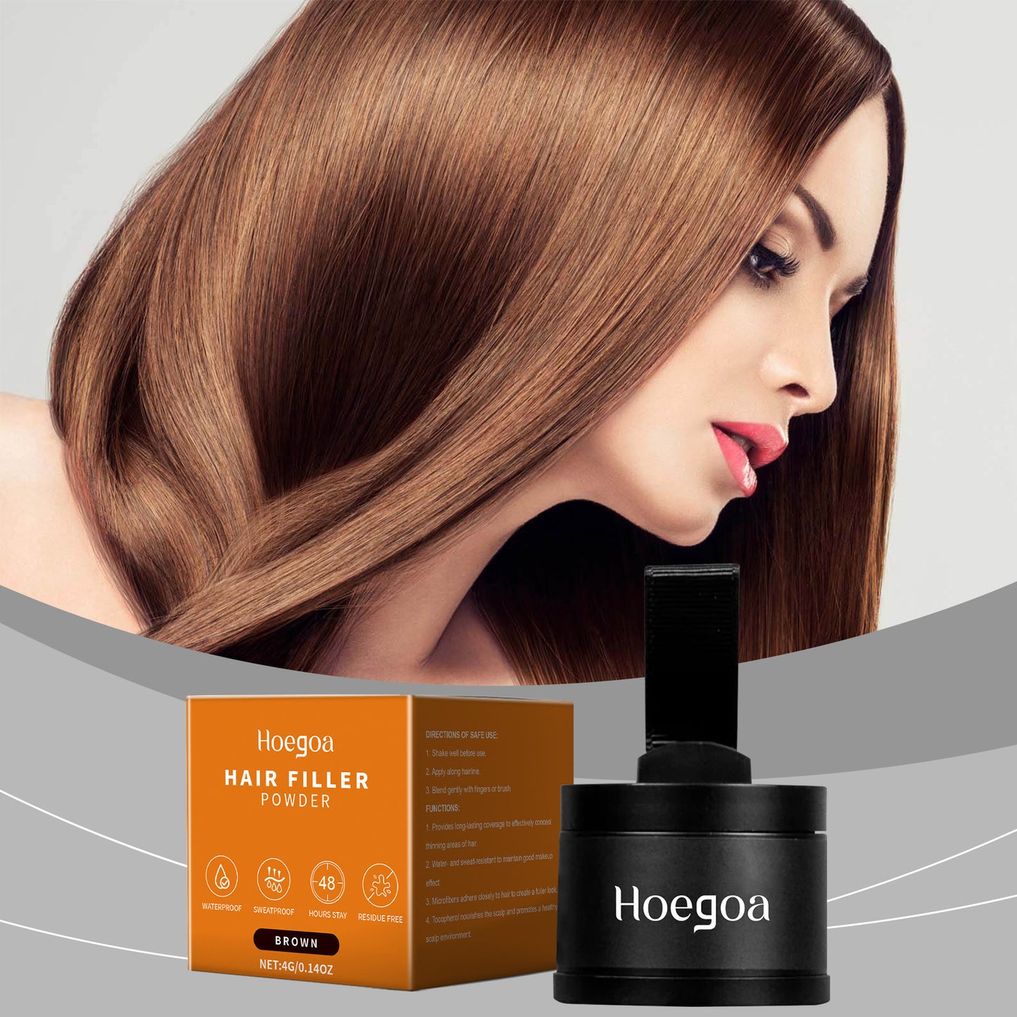 Brown Hairline Powder Gentle Filling Hair Care Disposable Fluffy Create Natural Plump Hairstyle