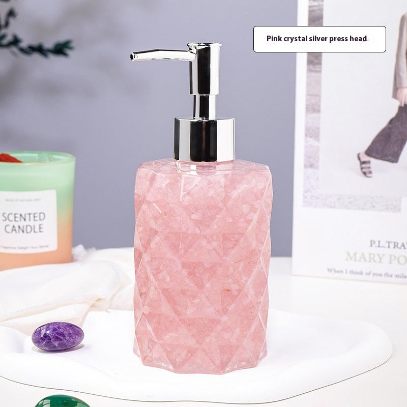 Natural Crystal Gravel Cosmetics Storage Bottle