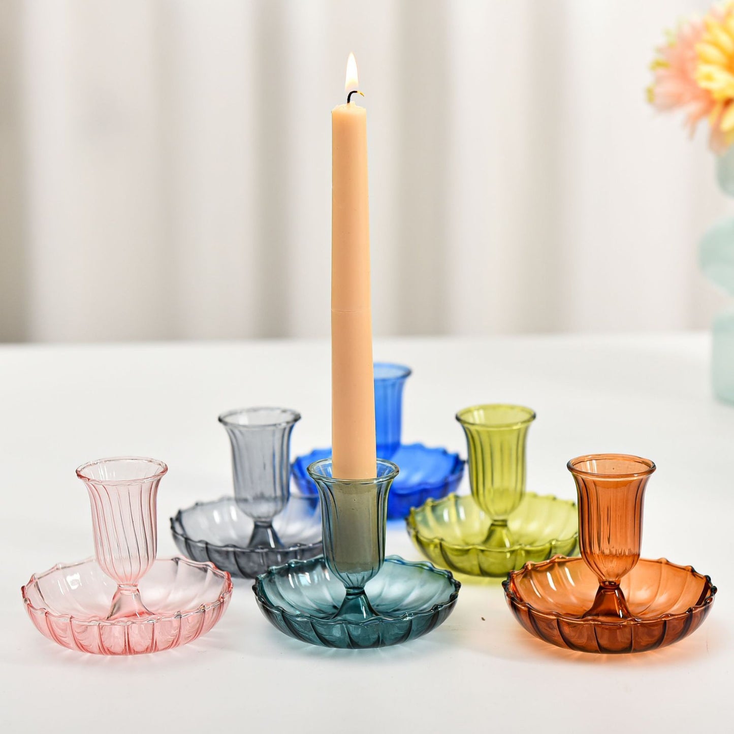 Creative Color Glass Candle Ornaments