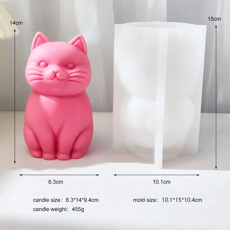 Sitting Cat Candle Silicone Mold