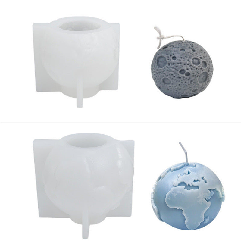 Earth Moon Candle Mould DIY Handmade