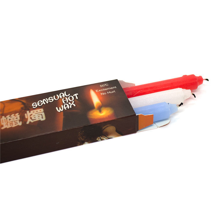 Low Temperature Candles Red Blue White