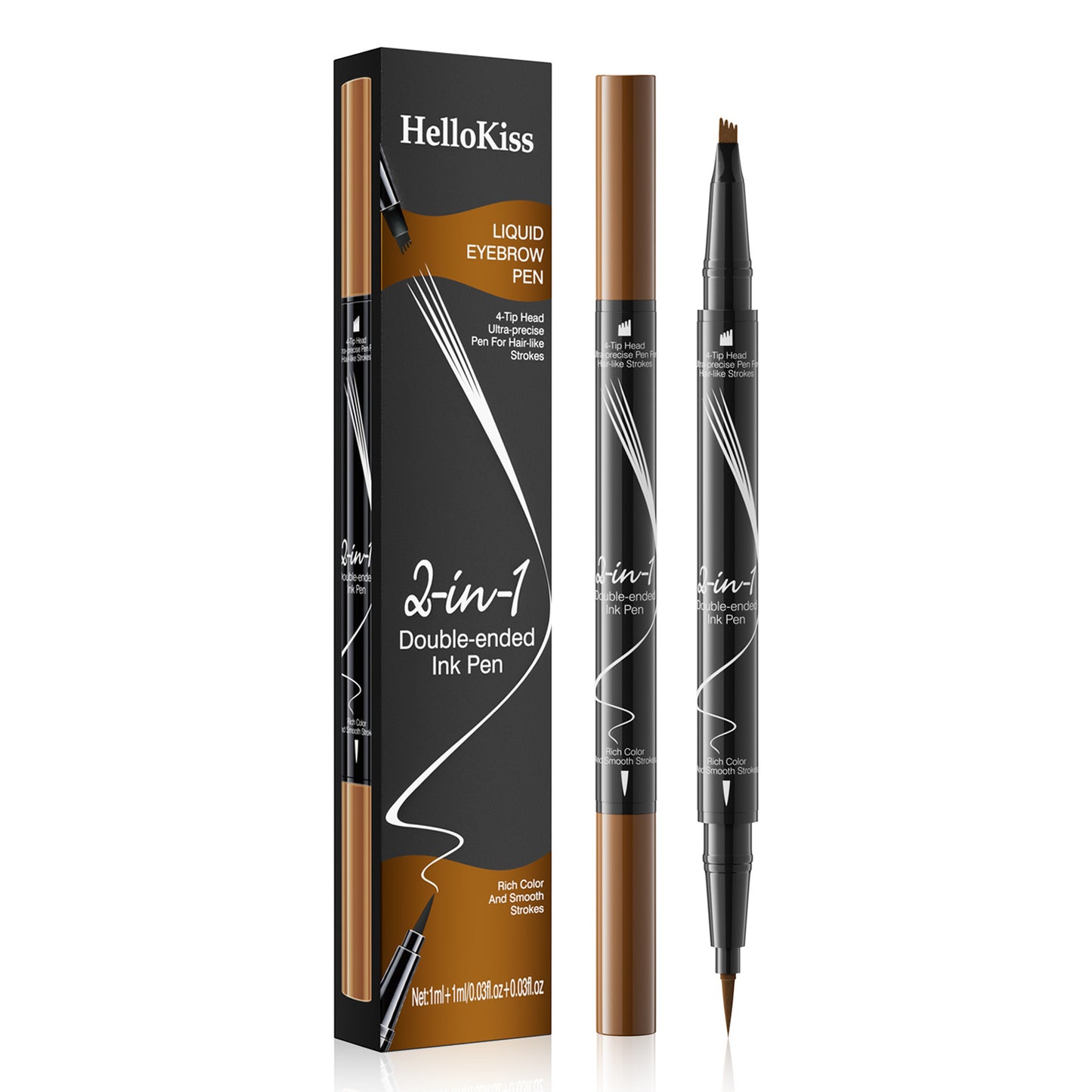 Double-headed Liquid Eyebrow Pencil Quick-drying Sweat-resistant Not Smudge