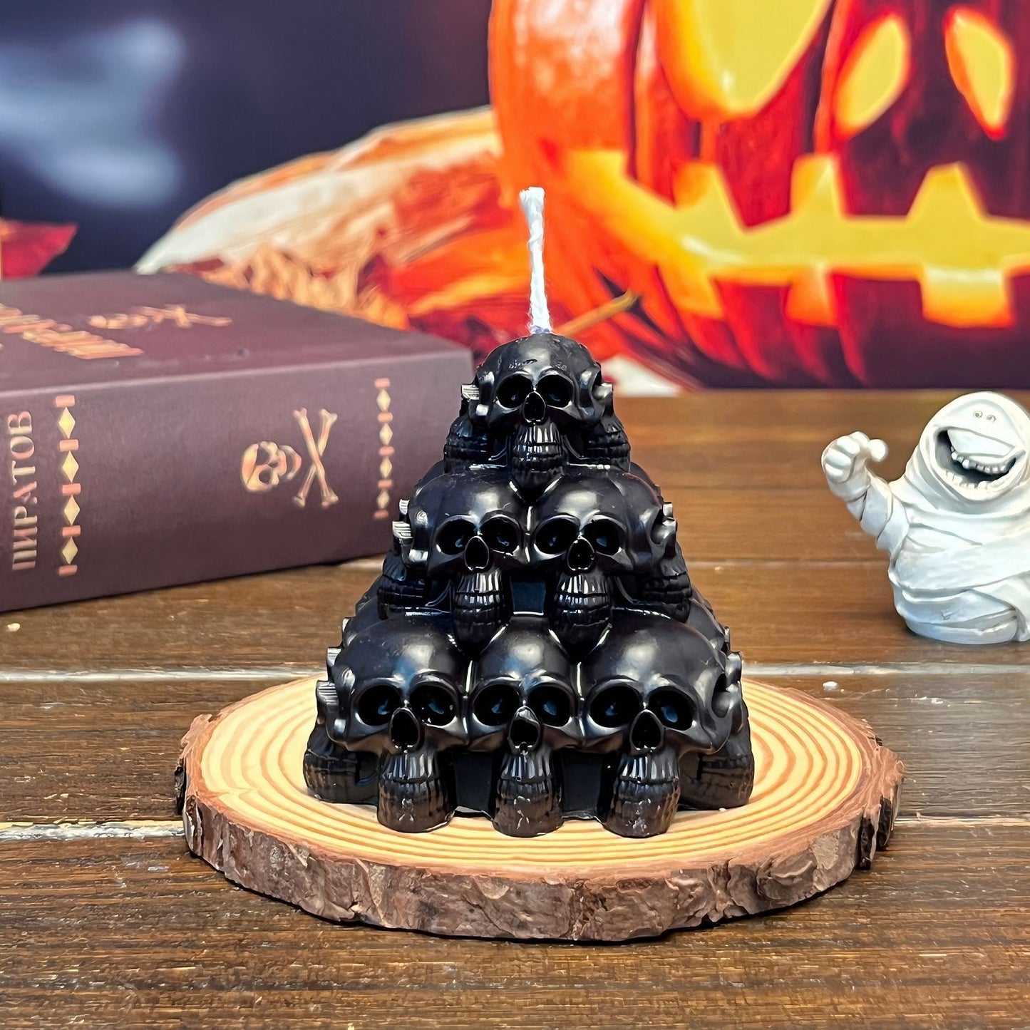 Halloween Candle Party Funny Skull