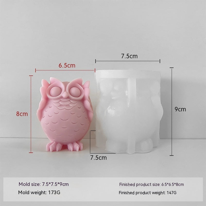 Owl Aromatherapy Candle Silicone Mold