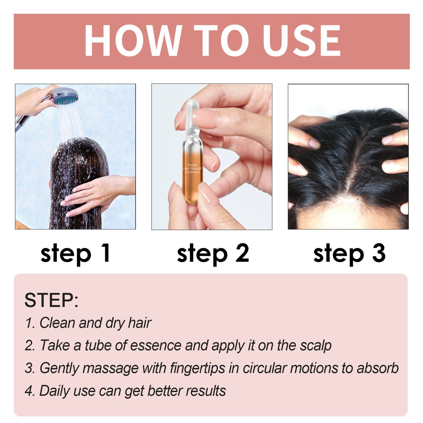 Thick And Tough Hair Care Scalp Massage Solution