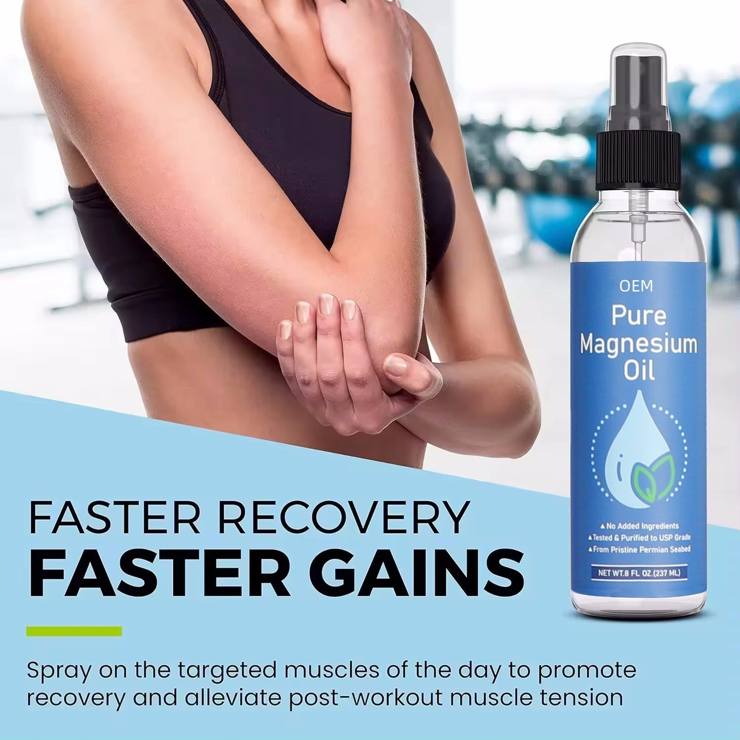 Magnesium Oil Spray Shoulder And Neck Pain Relieving Fatigue Body Care
