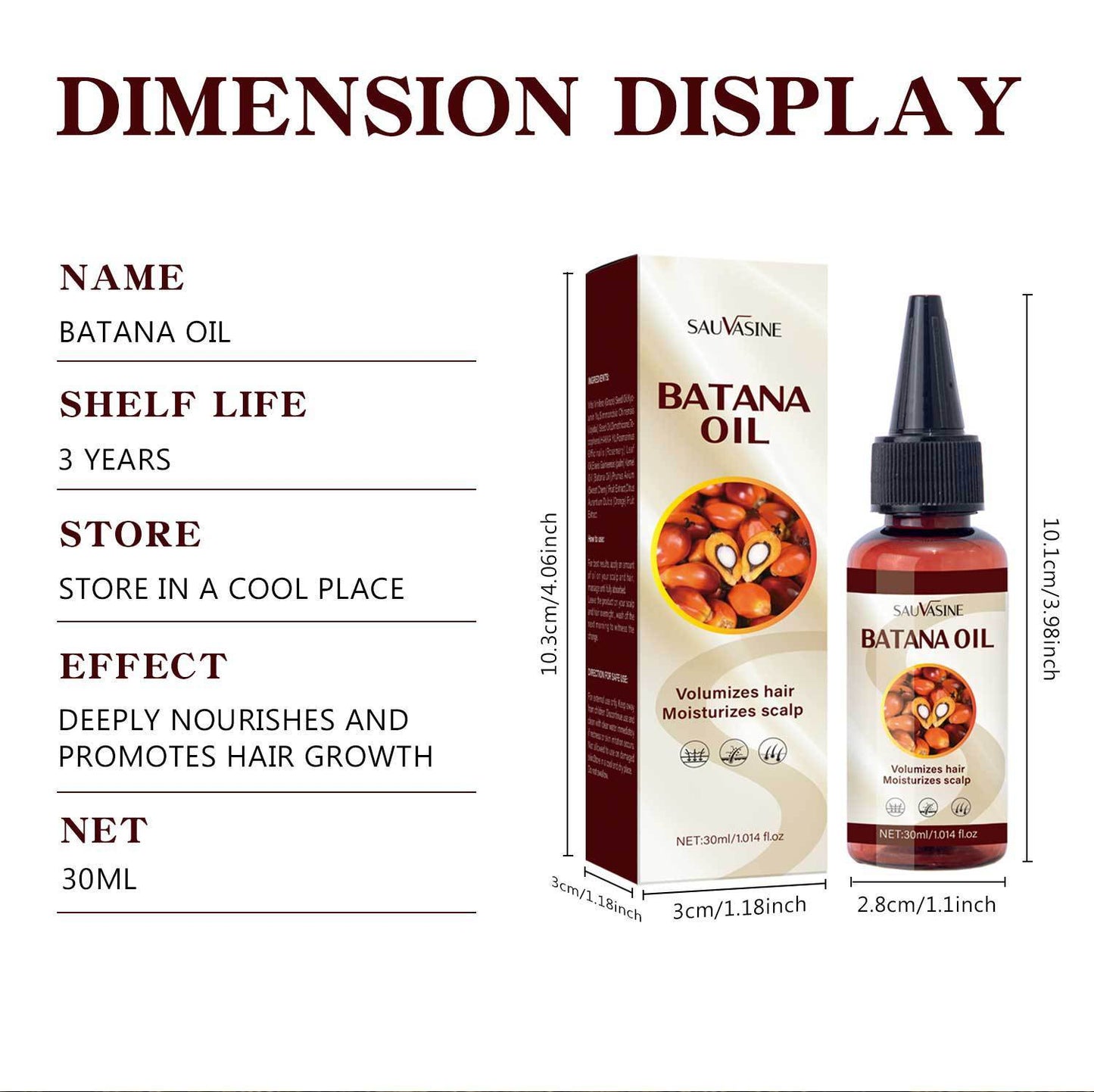 New Packaging Shuo Woxin Batana Hair Care Essential Oil 30ml Moisturizing Repair Strong And Tough Anti-loss Dense Hair