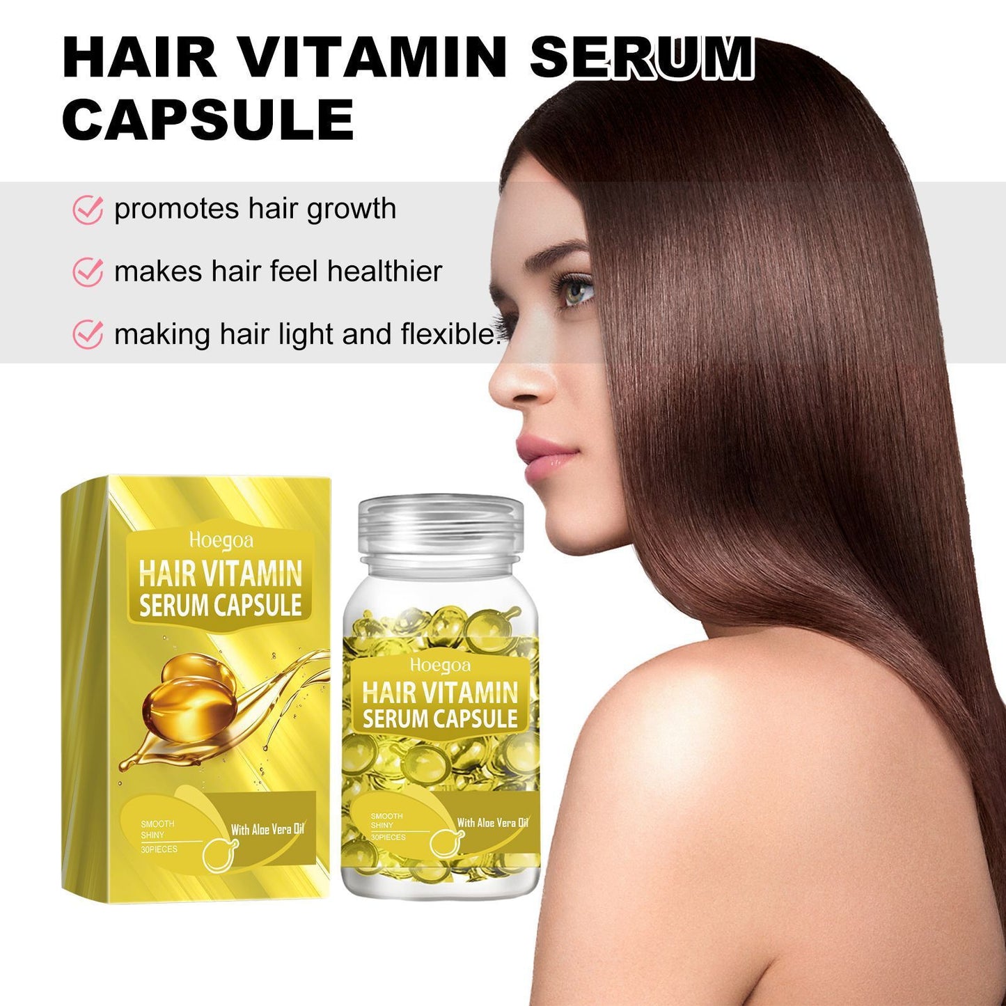 Yellow Hair Care Capsule Soft And Shiny