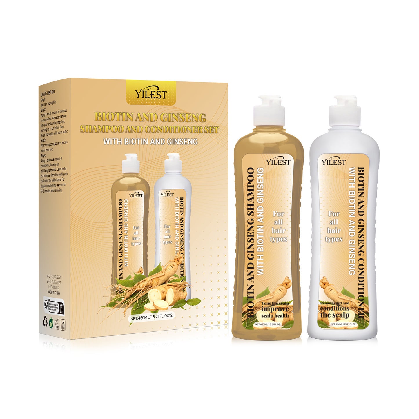 Scalp Gloss Hair Cleaning Ginseng Shampoo Care Suit