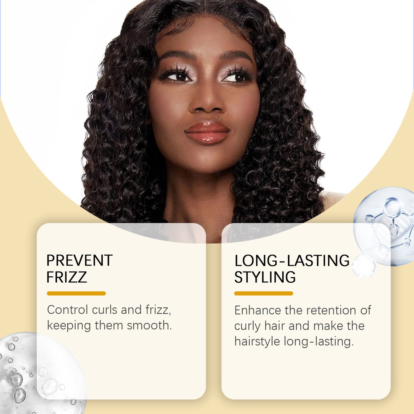 Mild Ingredients Curly Hair Styling Care Shaping Nourishing Natural Soft