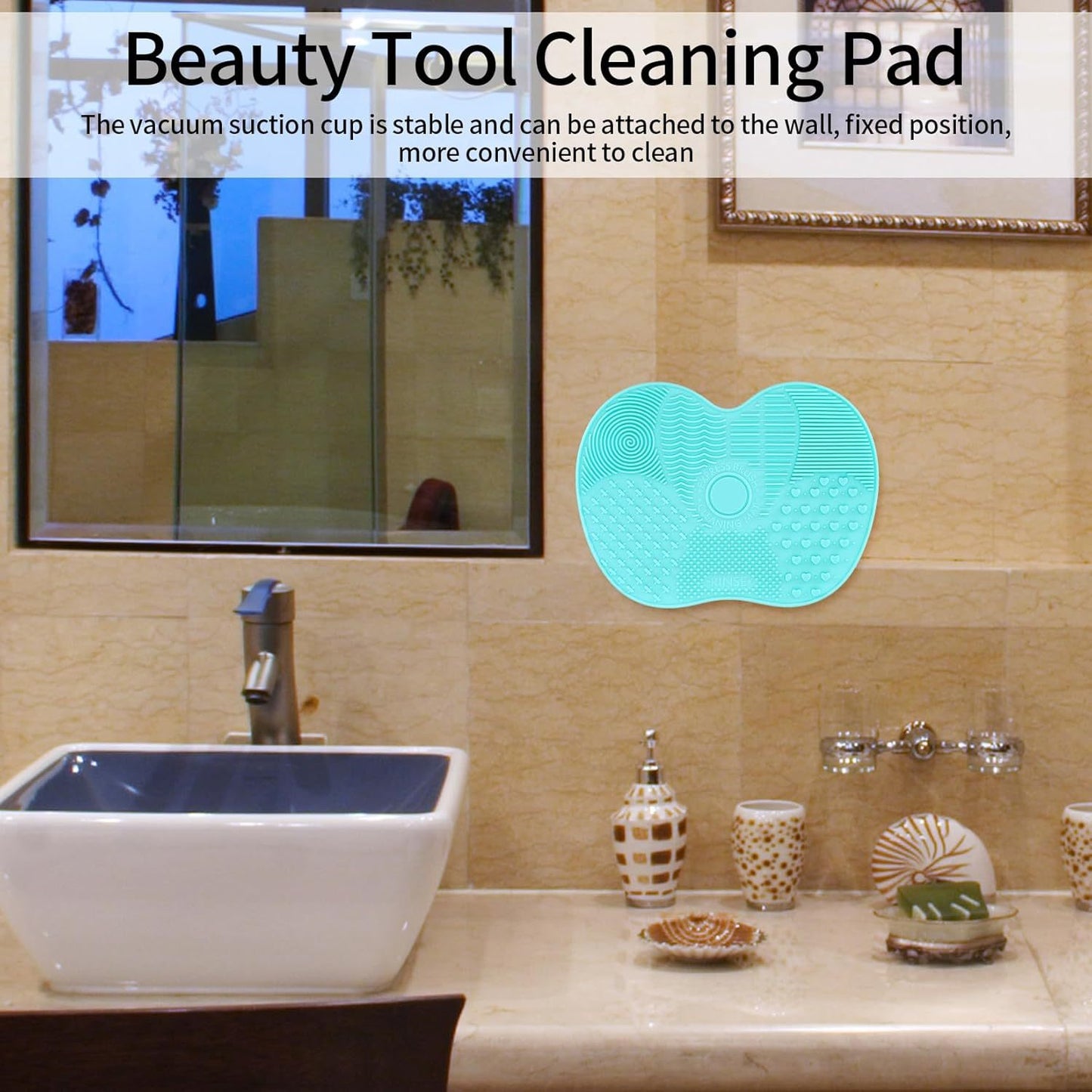 Professional Silicone Makeup Brush Cleaner Mat With Suction Cups - Portable Washing Pad For Deep Cleaning Cosmetic Brushes. Features Textured Surfaces & Strong Adhesion. 6 Color Options Available