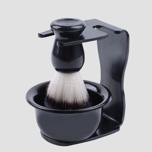 Cross-Border Men's Beard Suit Pogonotomy Brewing Bowl Barber Beard Cleaning Care Nylon Hair Beard Brush