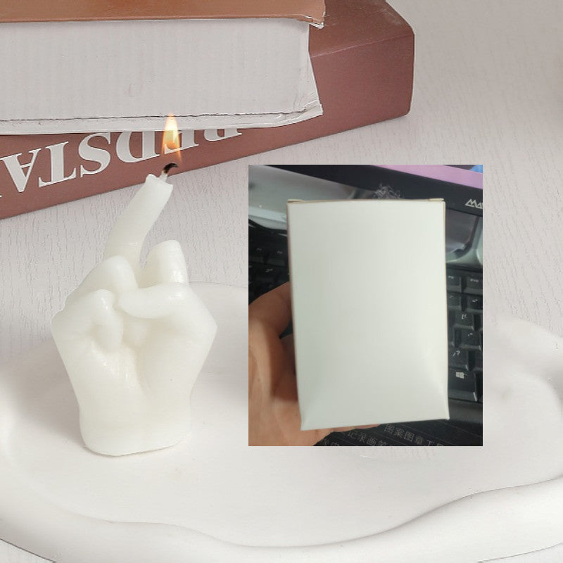 Finger Shape Middle Finger Candle