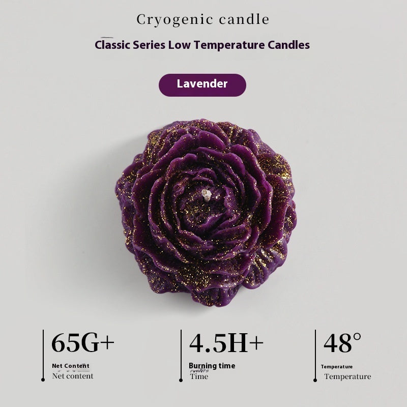 Luminous Low Temperature Candles Wax Drip Aromatherapy Gradient Rose Sentiment Gift