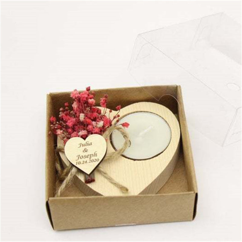 Personalized Wedding Scented Candles With Engraved Names