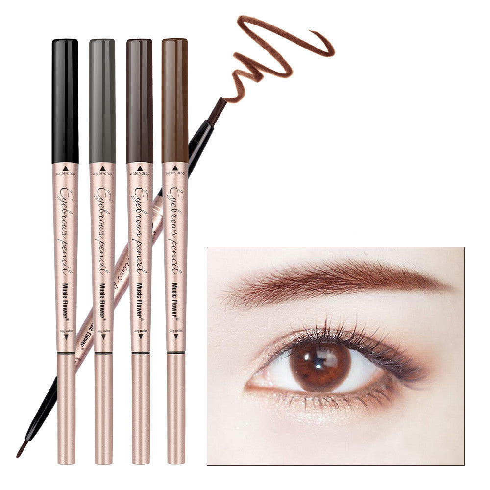 Rotating Double Head Eyebrow Pencil Waterproof And Smudge-proof Durable