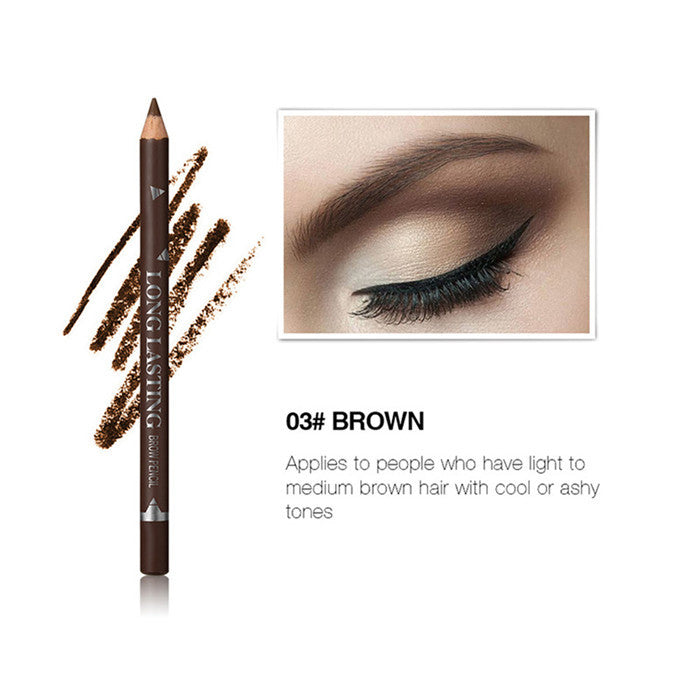 P113 Wooden Eyebrow Pencil 3 Colors Black And Brown